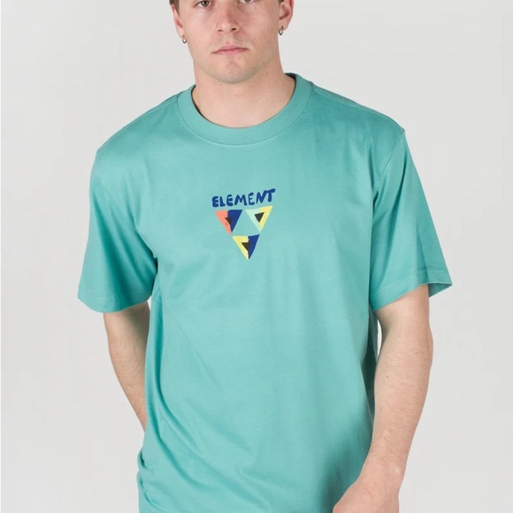 Element Men's Organic Cotton Relaxed Fit Teal Graphic T-Shirt Size Medium - Picture 2 of 6
